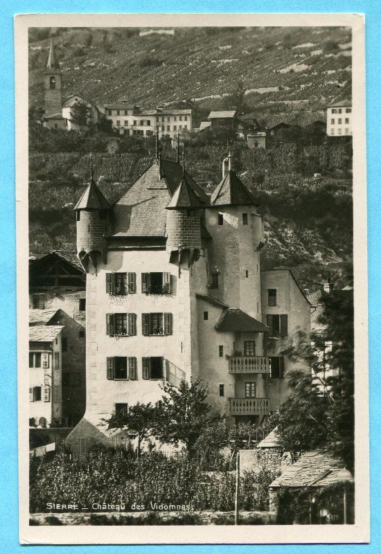 Ansichtskarten: Sierre 1931 - Château des Vidomnes – Gebraucht aus Opfikon von Prophila