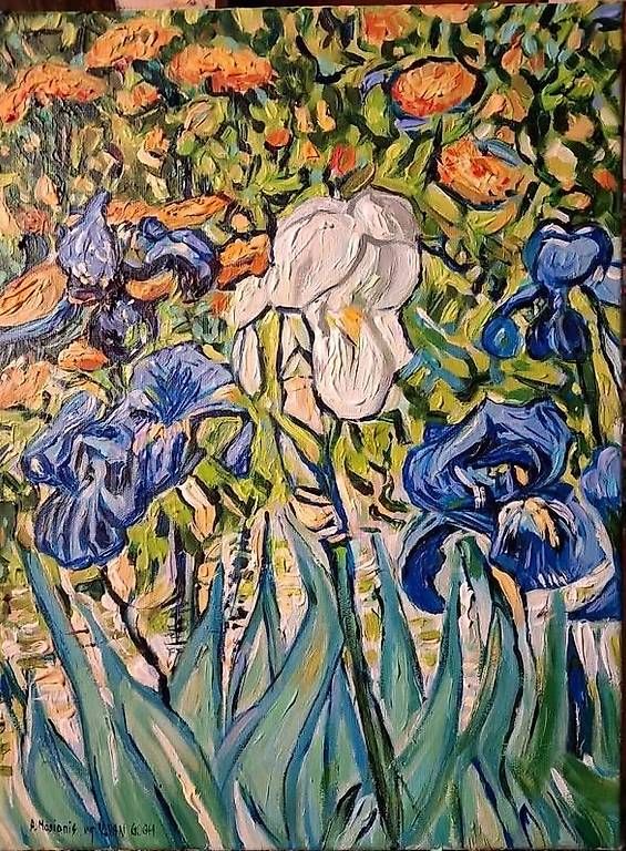 Foto & Immagini: Iris  handgemalte Kopie nach Vincent van Gogh – Usato da Kollbrunn venduto da Sorry