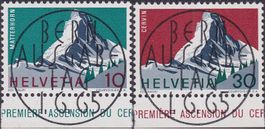 1965 Nr.433+434 (Matterhorn) mit ET-Vollstempel + Tab K:35.-