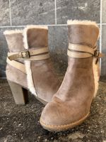 Stiefeletten, Wildlederimitat, Gr. 37 - wie neu