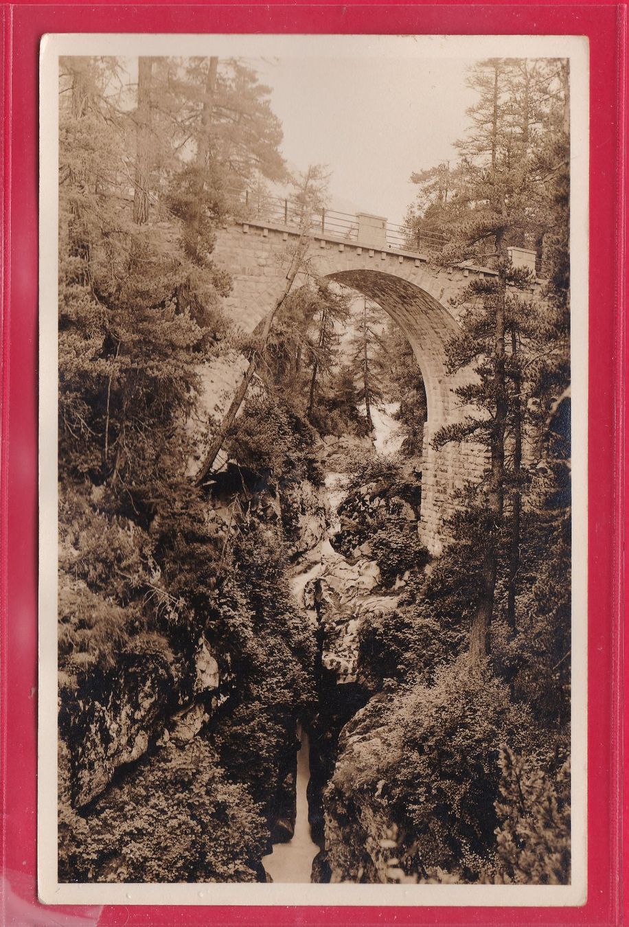 Cartoline postali: PONTRESINA - BOGENBRÜCKE – Usato da Oberrieden venduto da Gebirgsstelze
