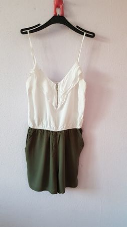 Combinaison d'été combishort kaki et blanc Tally Weijl S