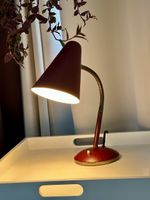 Vintage Mid-Century Schreibtischlampe Tischleuchte Rot 