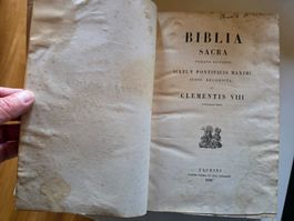 Antike Bibel - Biblica Sacra - Taurini 1840