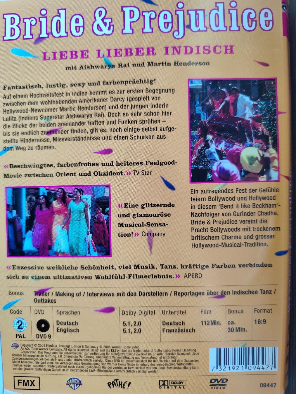 Tutti i DVDs: Bride & Prejudice  LIEBE LIEBER INDISCH – Usato da Basel venduto da Alacant 1