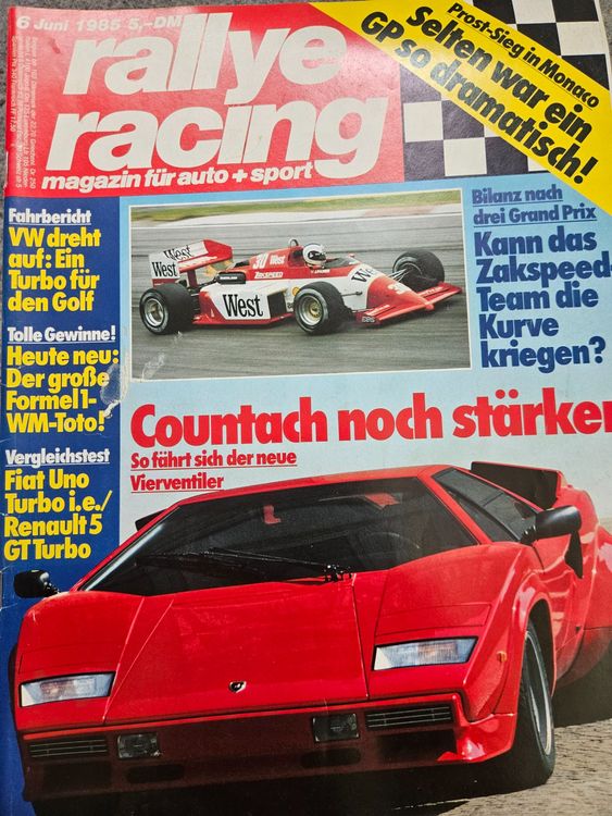 Rallye Racing 6/85 Countach Fiat Uno Turbo R 5 GT 929 xa (Gebraucht) in ...