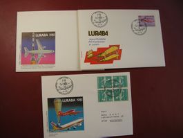 21.3.81., 3 BRIEFE LUBRABA AERO PHILATELIE, LUZERN