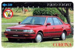 TOYOTA CORONA - seltene Auto Telefonkarte von Japan