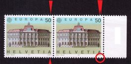 1990_797_EUROPA 50 Rp_Abart "KORREKTURZÄHNE spitz +breit" !