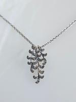 Silber Kette mit Floral-Anhänger