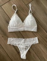 Weisses Spitzen-Dessous-Set ungetragen Grösse S