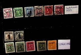 CHINE SETCHUEN + SINGKIANG TIMBRES OBLITÉRÉS ET NEUFS / U962