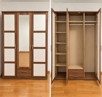 Kleiderschrank 3-türig mit Spiegel und Schubladen