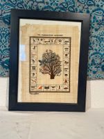 Papyrus Bild Hieroglyphen Alphabet gerahmt gebraucht