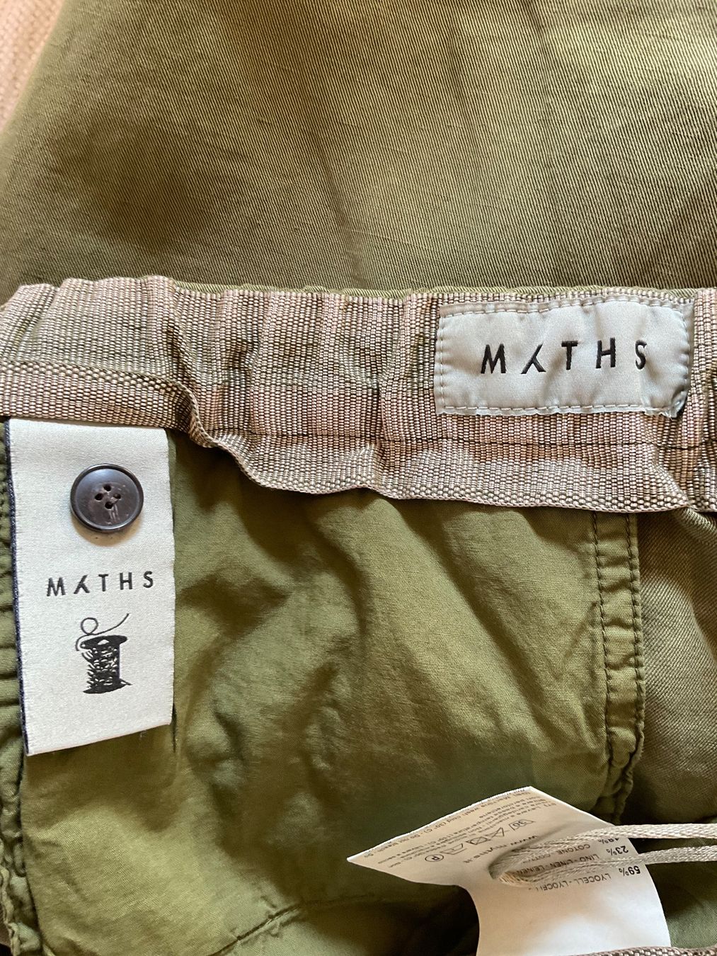 Hosen: LEINEN HOSE KHAKI OLIV GRÖSSE IT46 D40 MATHS – Neu (gemäss Beschreibung) aus Scuol von Lotus2020 1