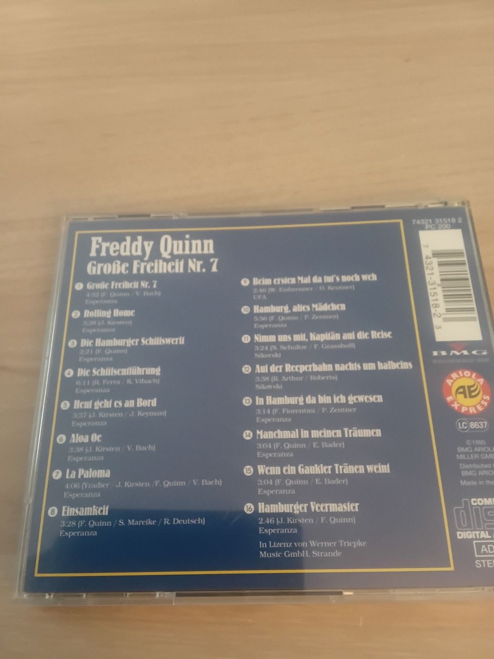 CDs: Freddy Quinn – Gebraucht aus Liebefeld von CD-Urs 1
