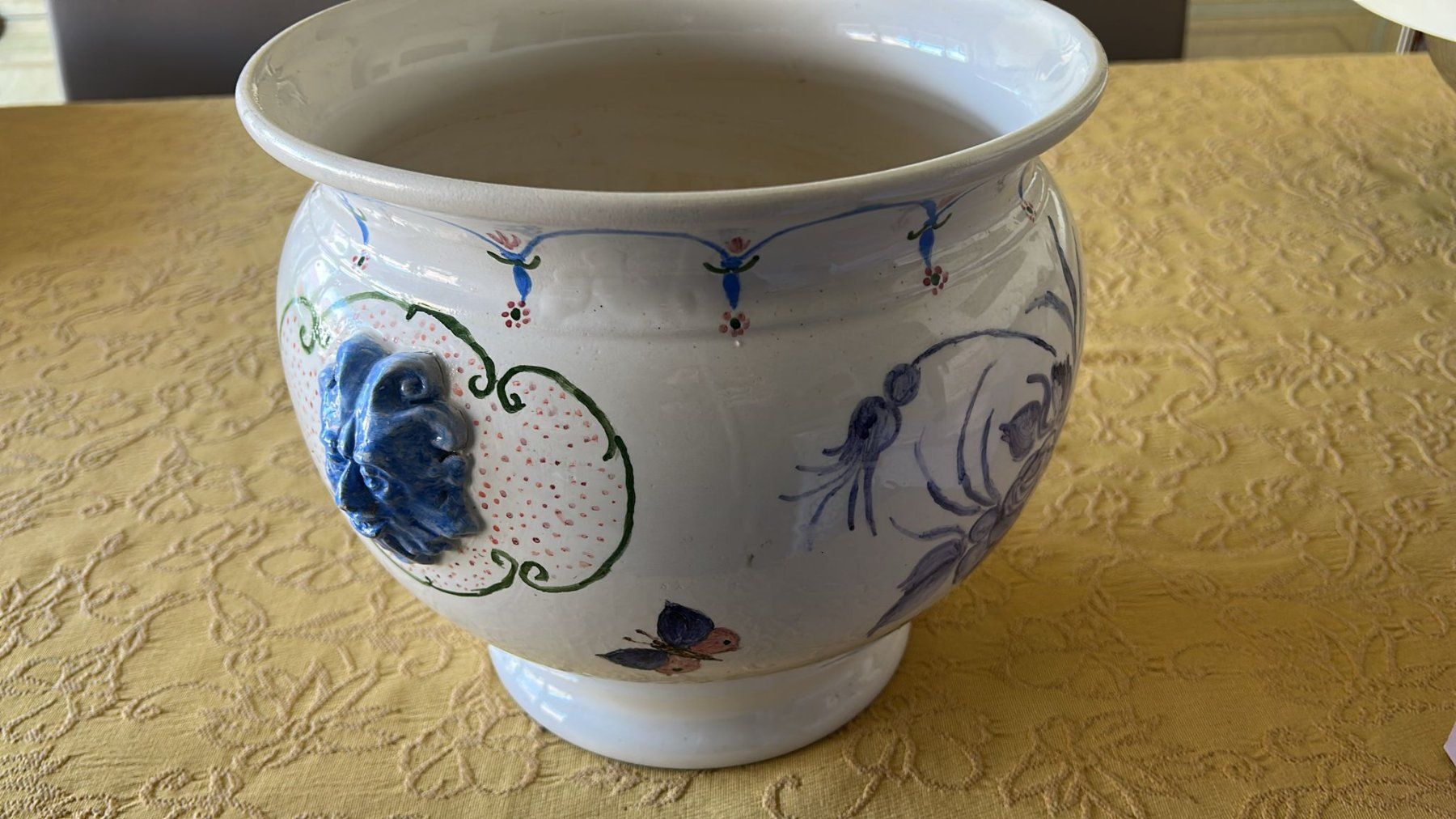Vasi & Recipienti: Grande vaso cache pot dipinto a mano GC 99 – Usato da Melano venduto da H-Sara 1