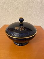 Vintage Schale Kobaltblau Golddekor