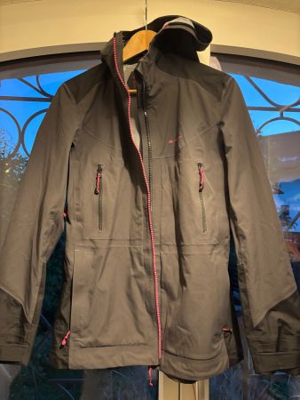 Quechua Regenjacke, grau mit pink, Grösse M, Neuwertig!