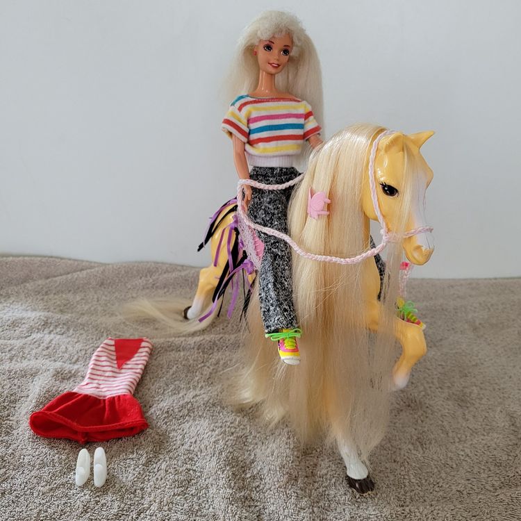 Barbie Pferd - Spielzeugpferd Und Puppe | Kaufen Auf Ricardo