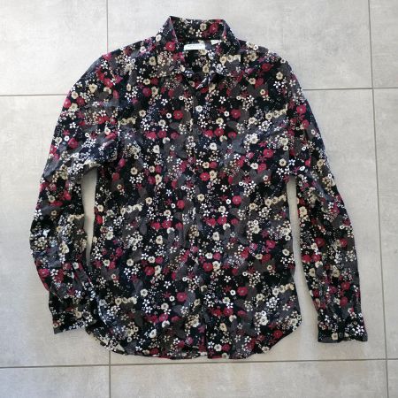 Hemd Dstrezzed Blumenmuster schwarz Grösse S