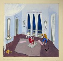 Enrico Brandani - Original Tempera Bild – signiert