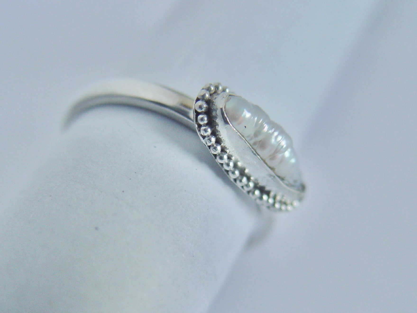 Anelli: Schmaler Ring mit Barockperle, Silber 925 – Usato da Henggart venduto da gernli 1