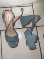 Steve Madden Platform Sandals Denim Look Size 38 good condit