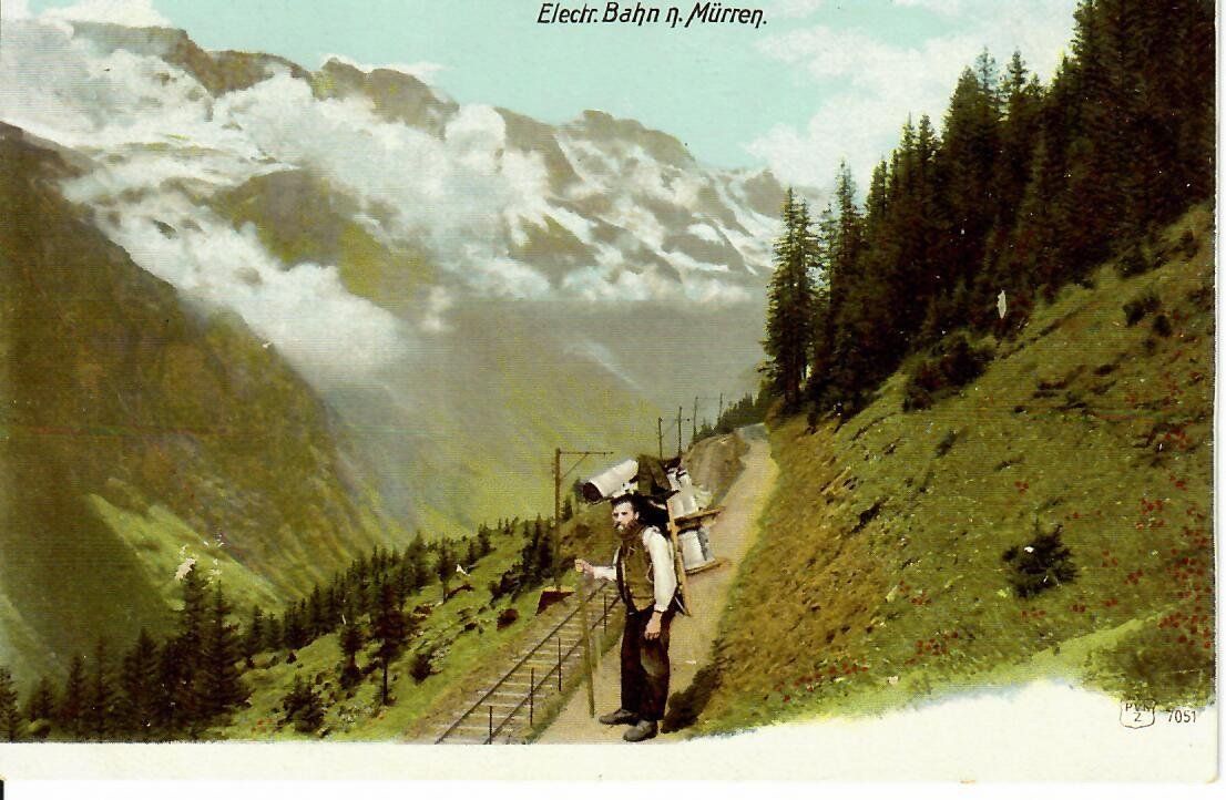 Cartoline postali: Electr. Bahn nach Mürren – Usato da Hochdorf venduto da Ziegel-16