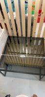 Glas-Couchtisch, Metallgestell, 72x72 cm - Top Zustand!