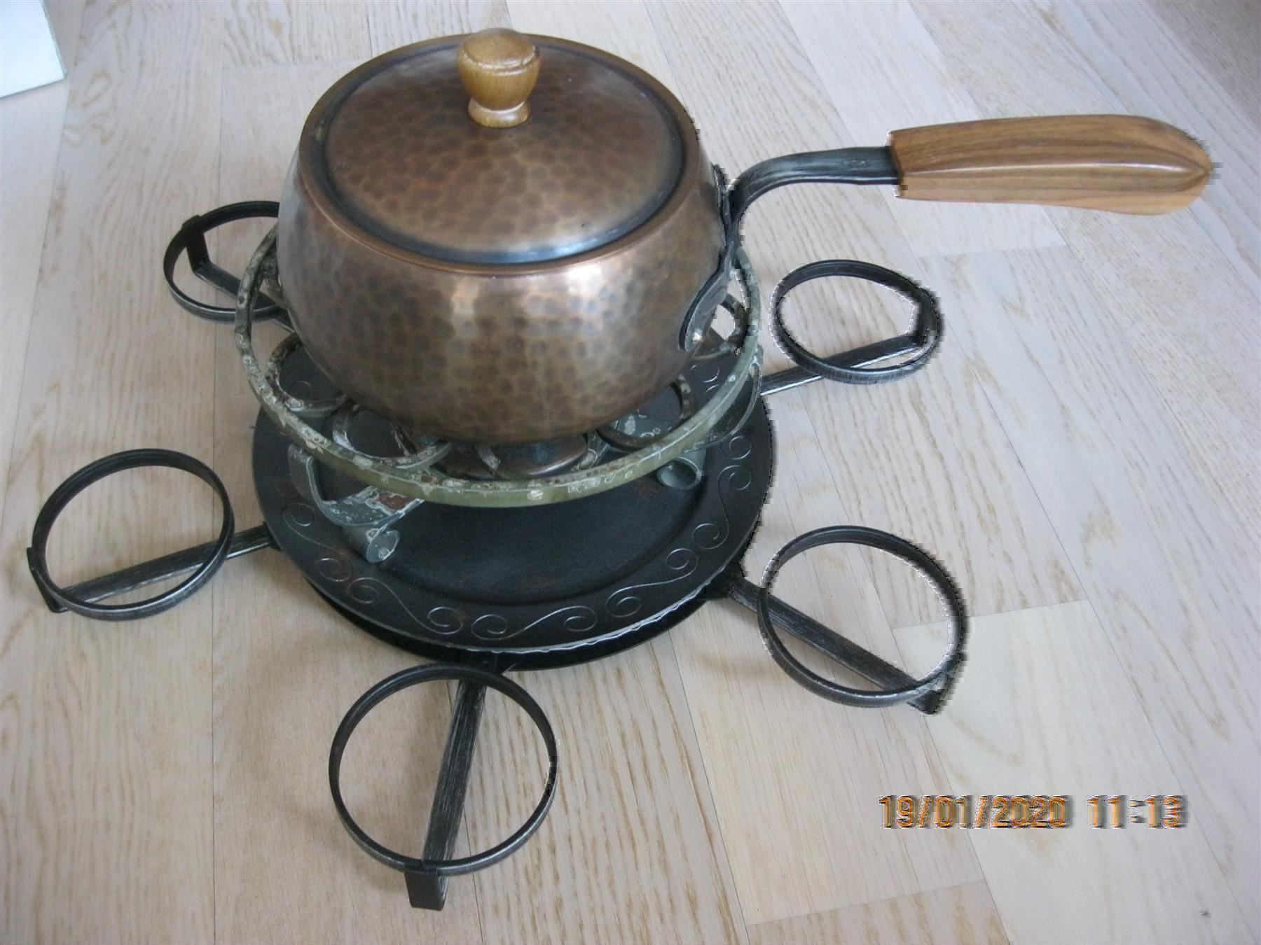 Servierplatten: Fondue Drehteller / Karussel aus Eisen – Gebraucht aus Affoltern am Albis von Sabinezc 3