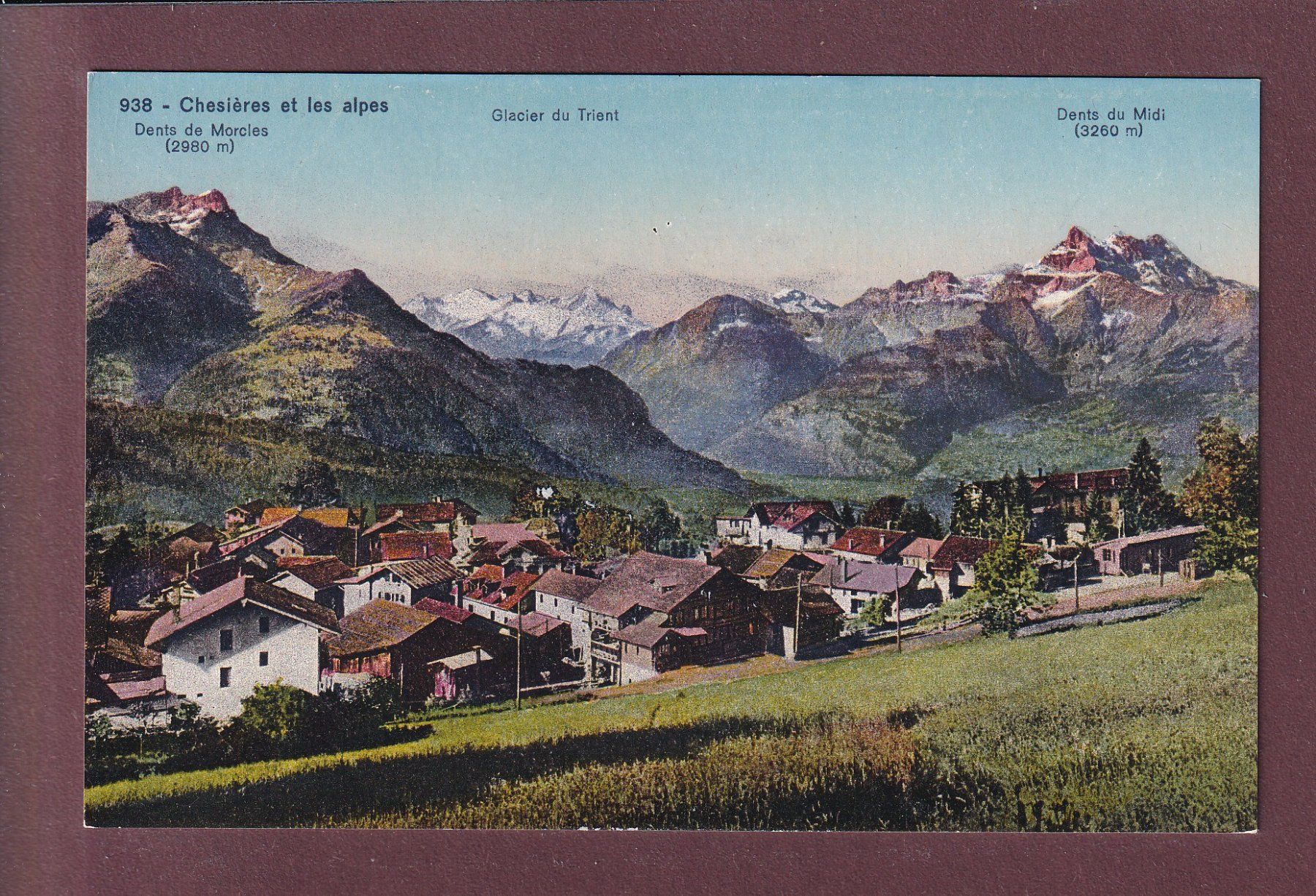 Cartes postales: CHESIERES et les Alpes – D'occasion à Pully par nicecards
