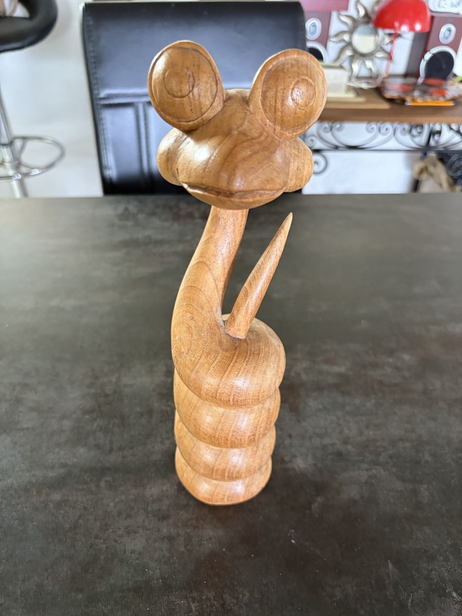 Figuren: Statuette Serpent en Bois Sculpté – Gebraucht aus Vallamand von Bricbracbroc82 1