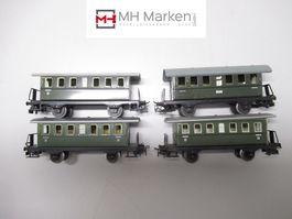 Märklin 4er Set Zweiachser Personenwagen ohne OVP Blechwagen