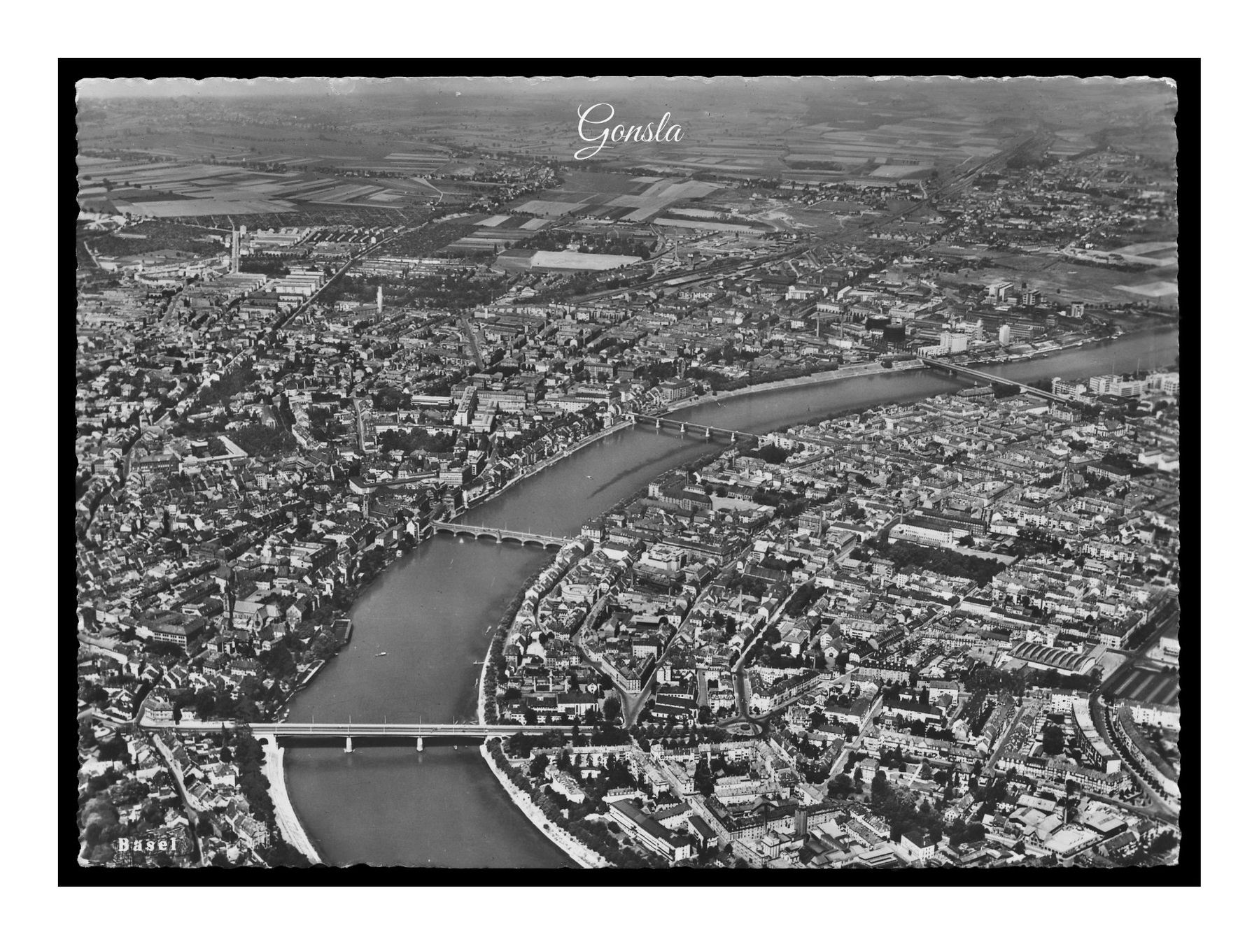 Cartes postales: BASEL - 1960 "Vue Générale Aérienne" – D'occasion à Onex par gonsla01