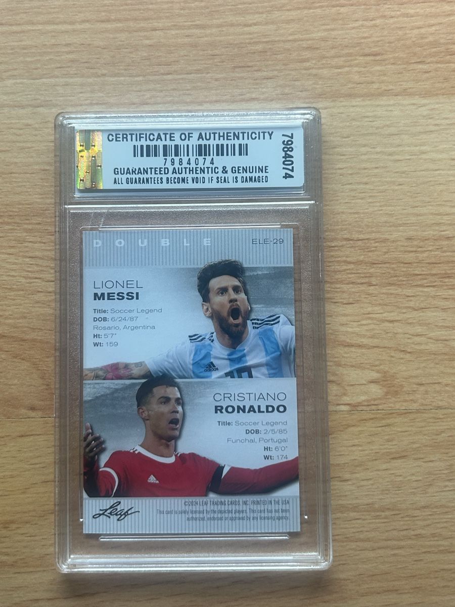 Cartes à collectionner: 2024 Leaf Exclusive Messi Ronaldo GEM-MT 10 – D'occasion à Schötz par lor_z95g 1