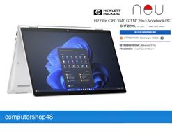 HP EliteBook x360 1040 G11 Ultra 7 16Kern 4.80GHz 16/1TB NEU