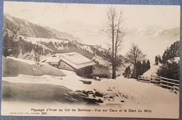 Col de Sonloup - vue sur Caux et la Dent du midi 1917