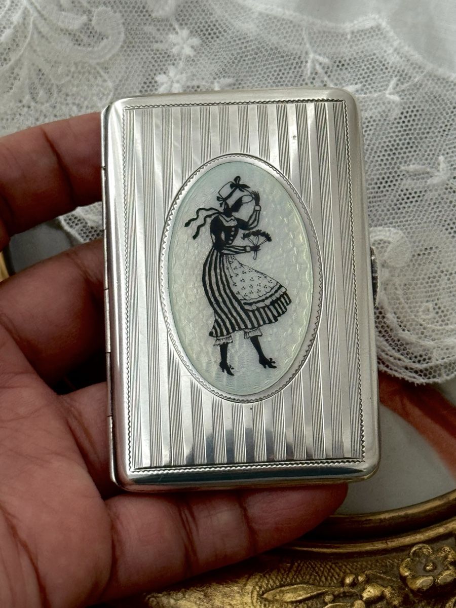 Barattoli: Boite emaille art Deco argent massif 925 – Usato da Courtaman venduto da sultan16 1