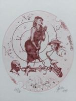 Exlibris Günter Hujber - Original Prägeradierung signiert