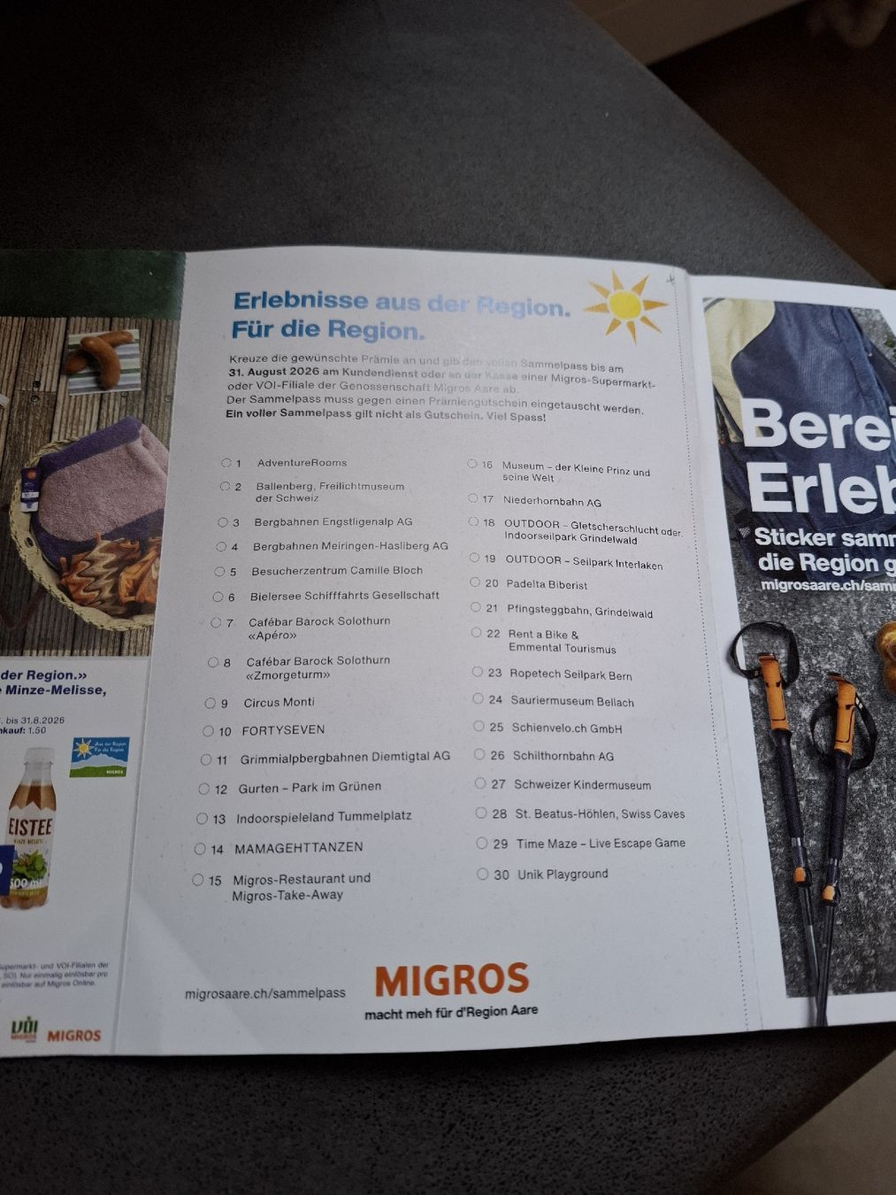 Migros Sammelmarken & -punkte: Migros Aare Sammelpass mit Stickern  – Neu (gemäss Beschreibung) aus Zuchwil von bvj_5t82 1