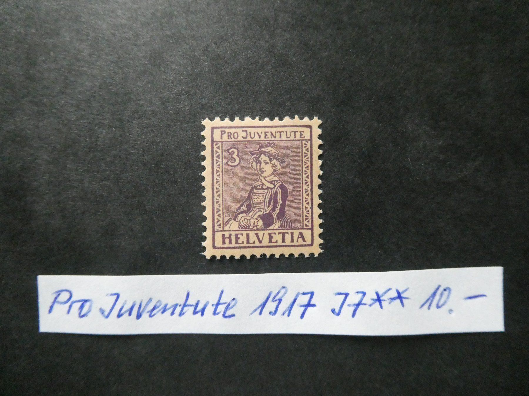 Alle Briefmarken: Pro Juventute 1917 Nr. J7 postfrisch – Gebraucht aus Lausen von Herbamare01