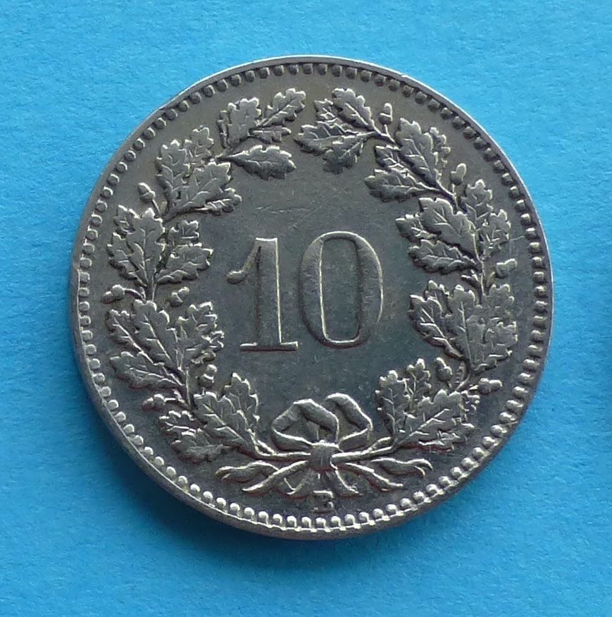 Tutti le monete: 10 Rappen 1933 – Usato da Niederglatt ZH venduto da Viktor1949