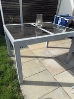 Gartentisch mit Glasplatte und 6 Stühlen, Sommer-Set!
