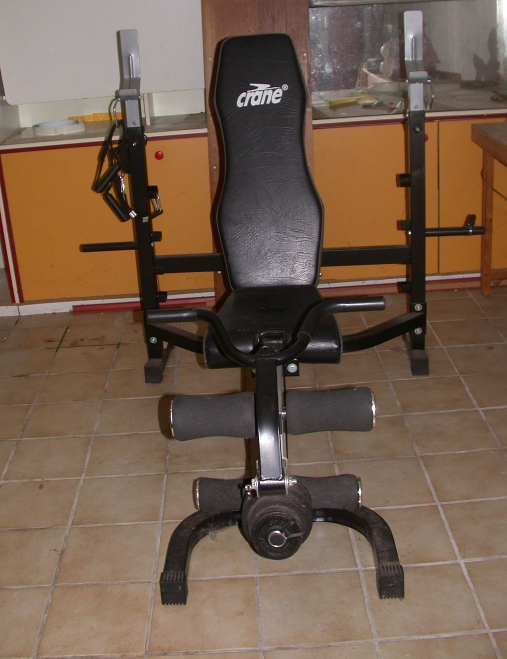 Aldi Hometrainer: Hantelbank Crane plus Gewichte – Usato da Lengnau AG venduto da imf_s96l