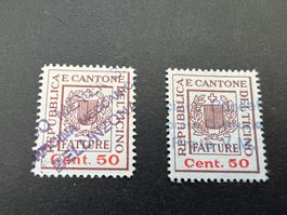 2 Fisikalmarke Kt. Tessin ( D196)