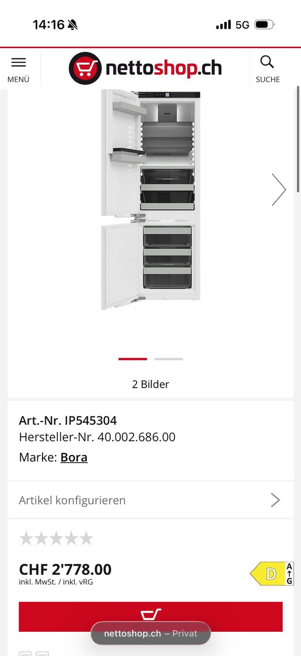 Kühlschrank: Kühlschrank BORA NEU Schnäppchen – Neu (gemäss Beschreibung) aus Andwil TG von sir_t6kz 9