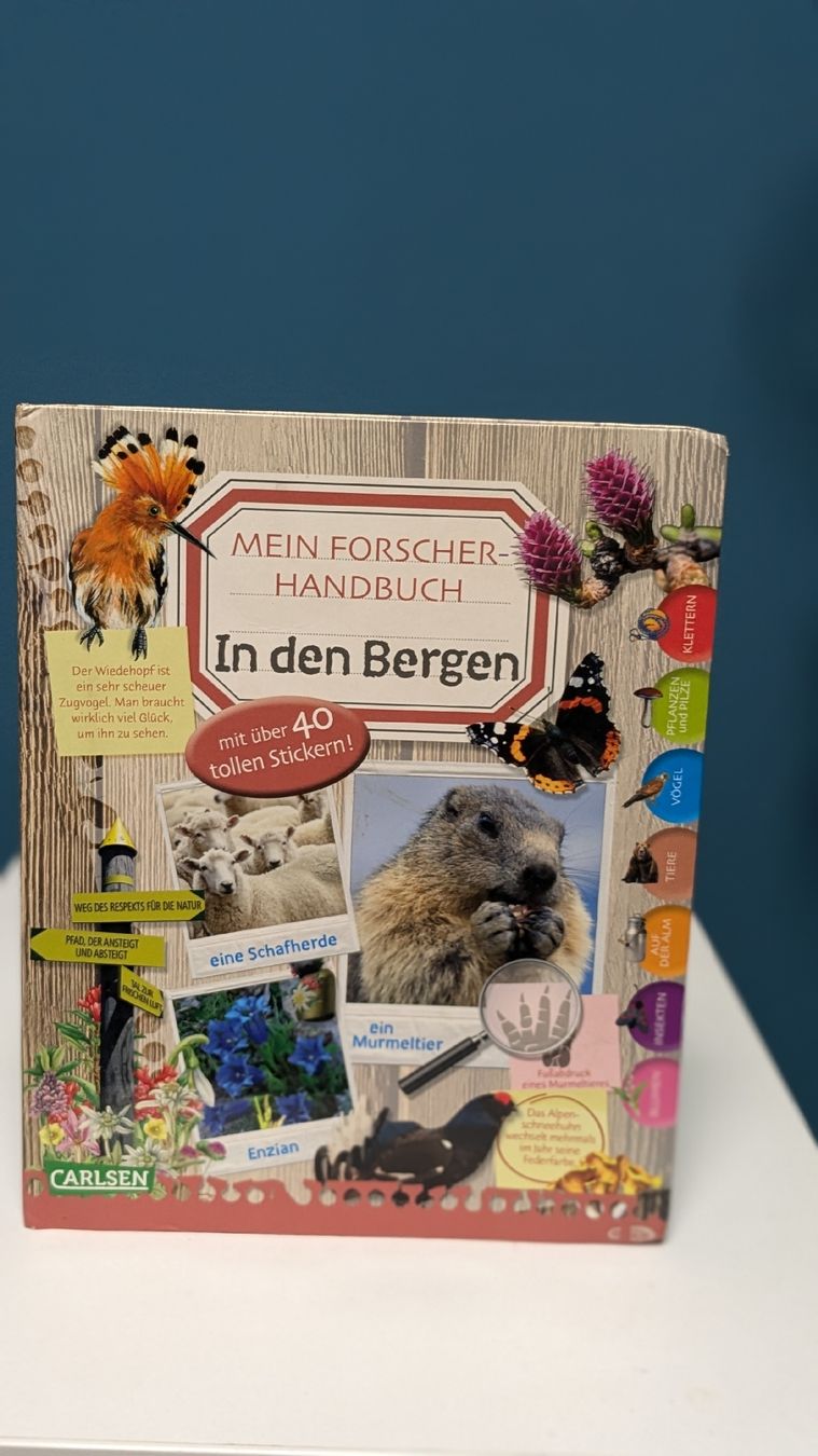 Libri: Forscher-Handbuch "In den Bergen" Stickerbuch – Usato da Randa venduto da est_m9n9