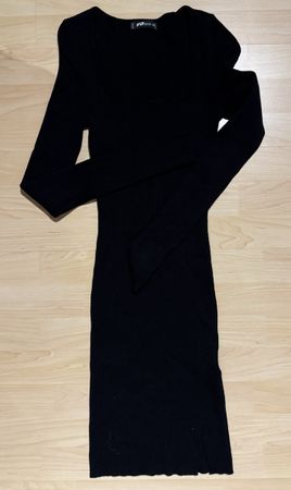 NewYorker Strickkleid Ausschnitt schwarz Grösse M