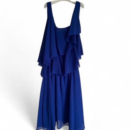 Women's Blue and Navy Dress